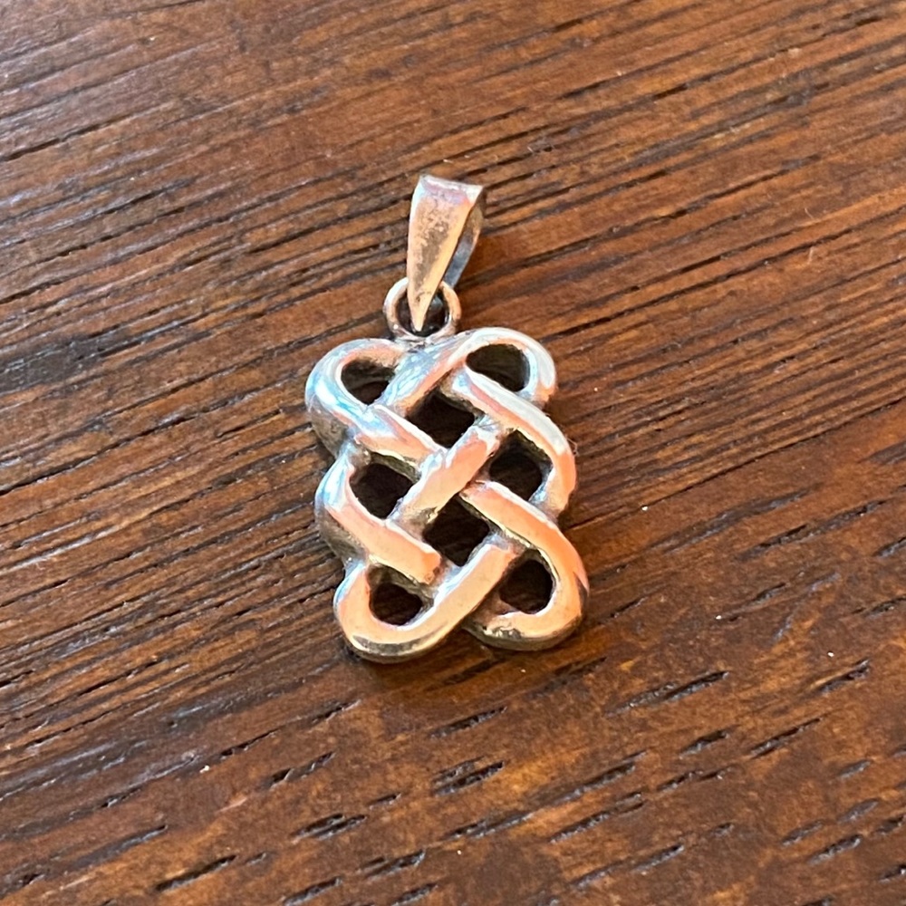 Celtic woven rectangle pendant from Scotland